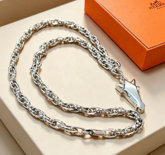 Hermès Éperon Equestrian Stirrup Pendant Necklace